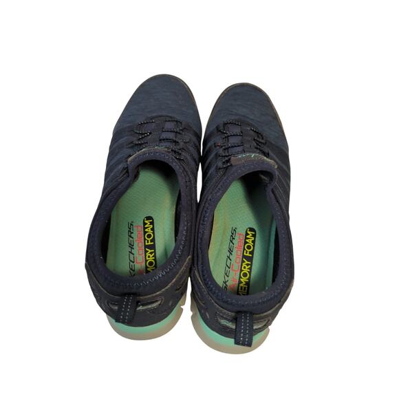 Skechers Memory Foam Womens Slip On Shoes Flats 22602TX Blue/Turquoise Size 7.5 - Picture 3 of 7